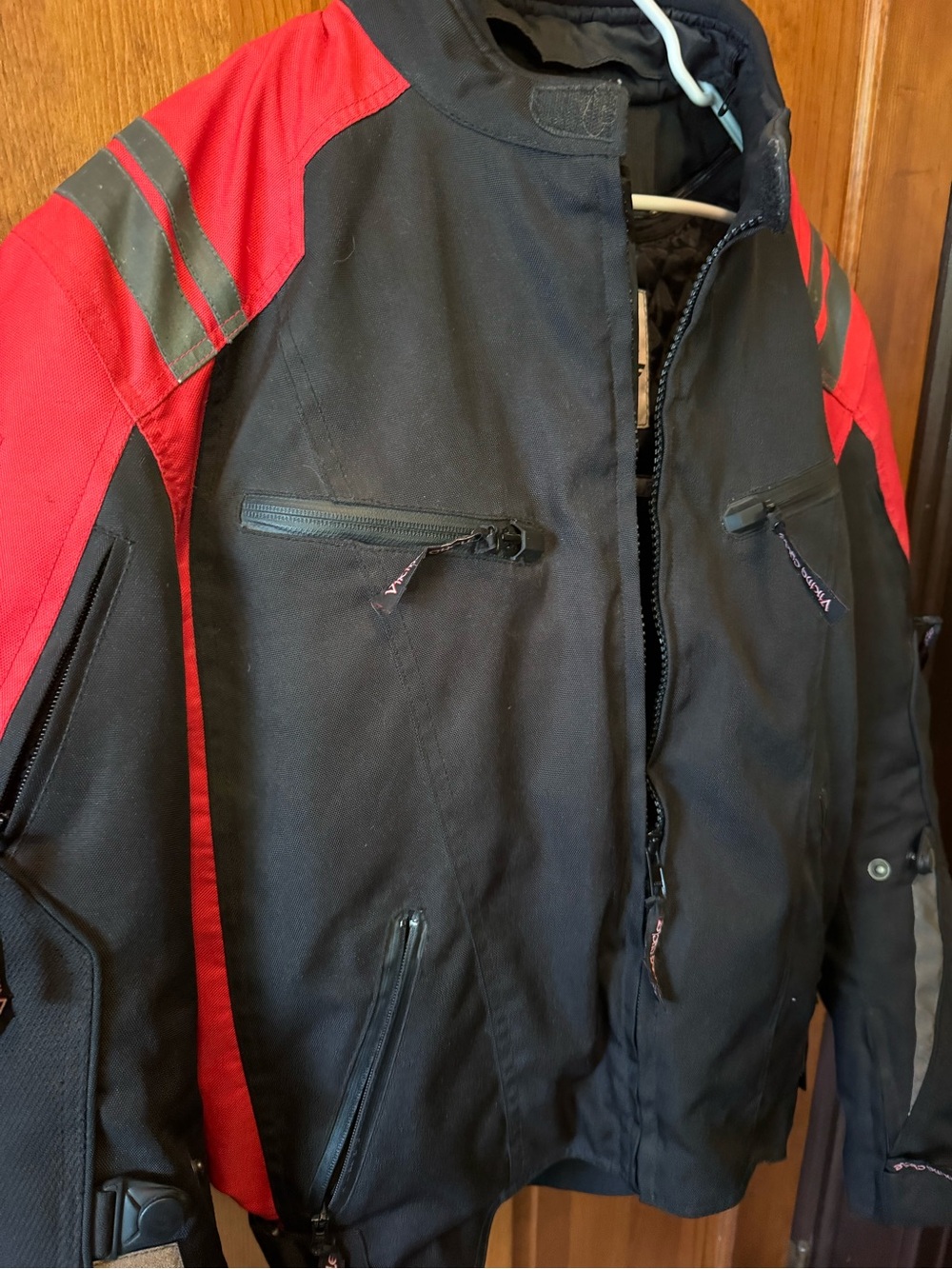 Viking Cycles Motorcycle Cordura Jacket sz L..zip out liner, padded.